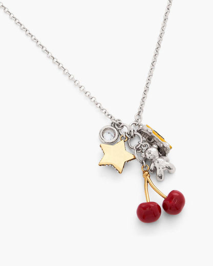 Marc Jacobs The Trinket Cluster Necklace Silver/Multi