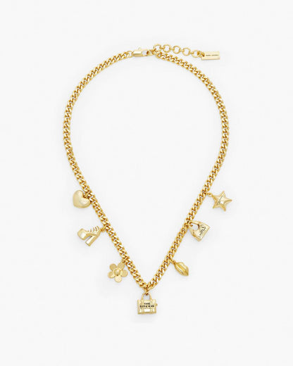 The Mini Icon Charm Necklace Light Antique Gold Marc Jacobs / JEWELRY
