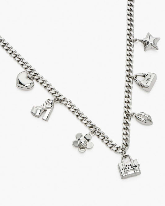 The Mini Icon Charm Necklace Light Antique Silver Marc Jacobs / JEWELRY