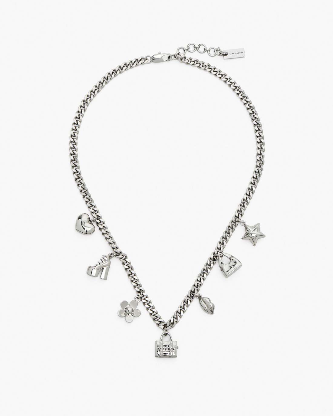 The Mini Icon Charm Necklace Light Antique Silver Marc Jacobs / JEWELRY