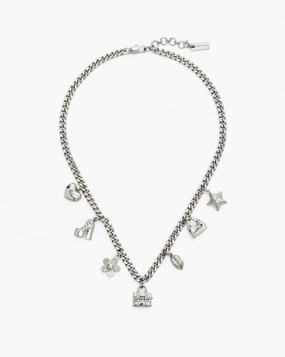 The Mini Icon Charm Necklace Light Antique Silver Marc Jacobs / JEWELRY