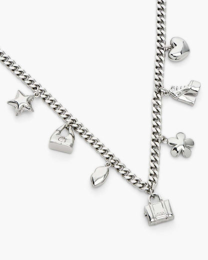 The Mini Icon Charm Necklace Light Antique Silver Marc Jacobs / JEWELRY