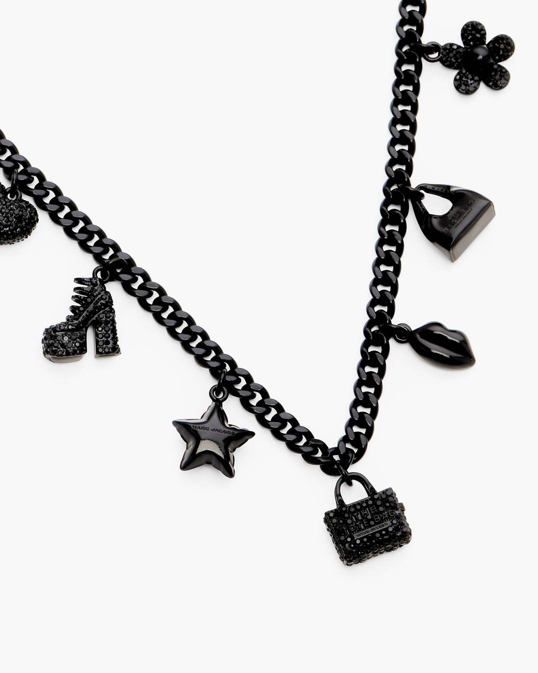 Mini Icon Pave Charm Necklace Black/Black Crystal Marc Jacobs / JEWELRY