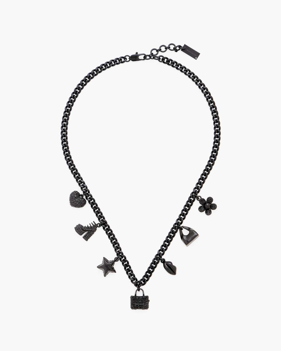 Mini Icon Pave Charm Necklace Black/Black Crystal Marc Jacobs / JEWELRY