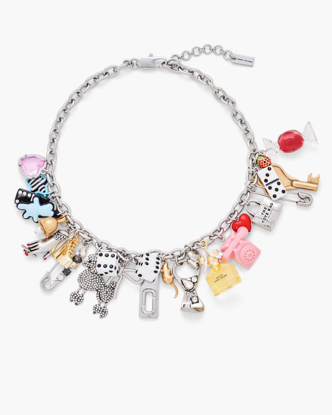 The Sticker Charm Statement Necklace Silver Multi Marc Jacobs / JEWELRY