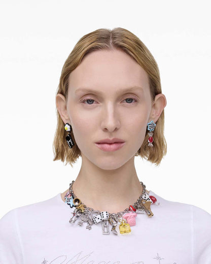 The Sticker Charm Statement Necklace Silver Multi Marc Jacobs / JEWELRY