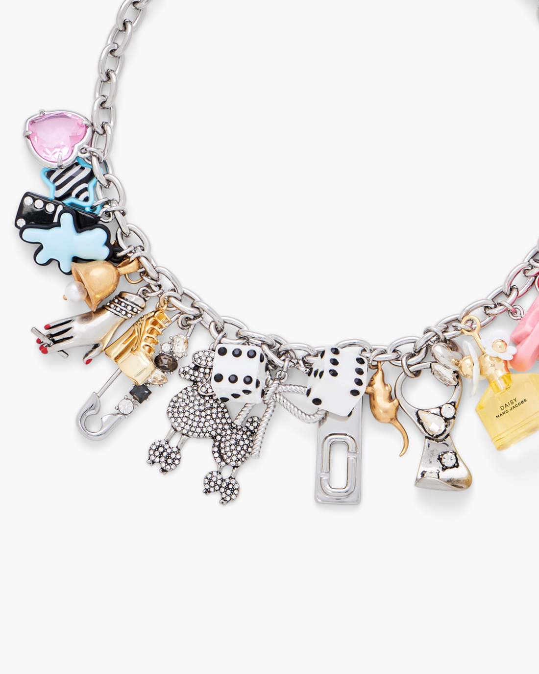 The Sticker Charm Statement Necklace Silver Multi Marc Jacobs / JEWELRY