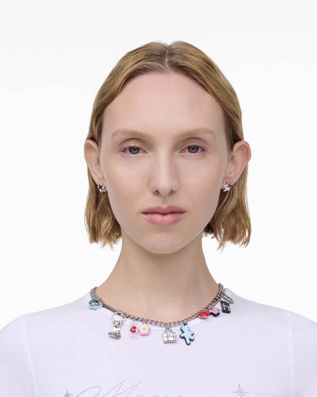 The Sticker Charm Necklace Silver Multi Marc Jacobs / JEWELRY