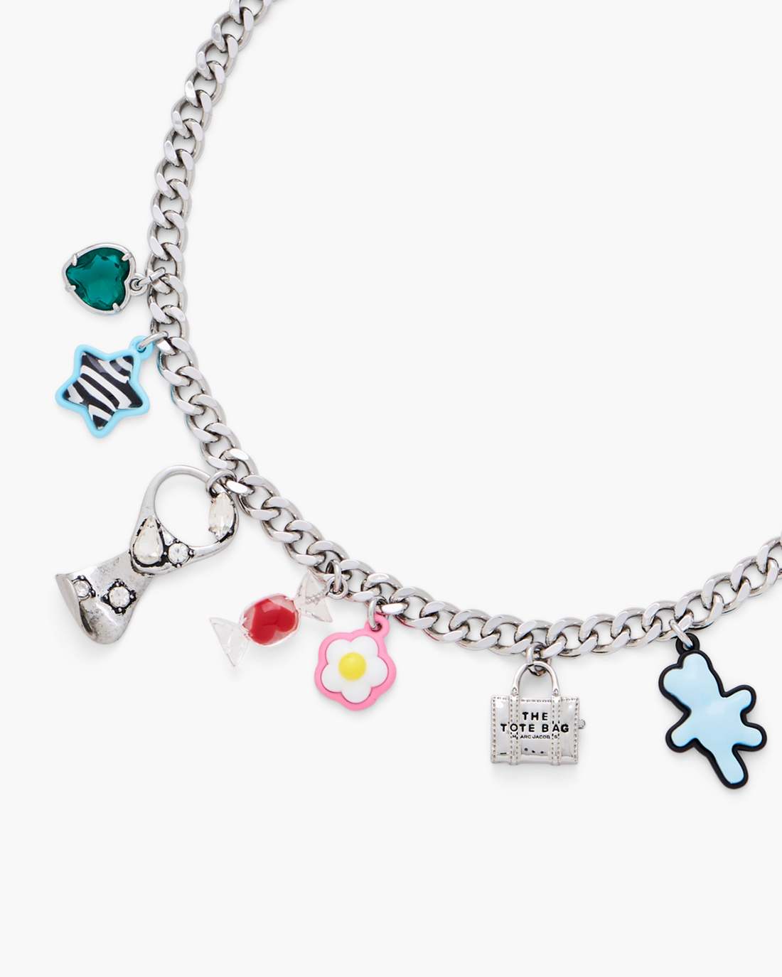 The Sticker Charm Necklace Silver Multi Marc Jacobs / JEWELRY