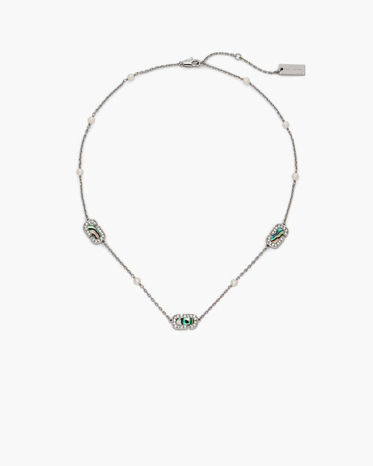 The J Marc Luxe Station Necklace Silver/Crystal Marc Jacobs / JEWELRY