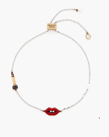 The Lips Slider Bracelet Silver/Red Marc Jacobs / JEWELRY|NEW ARRIVALS