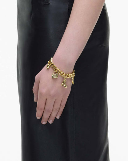 The Mini Icon Charm Bracelet Light Antique Gold Marc Jacobs / JEWELRY