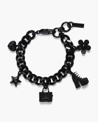 The Pave Mini Icon Charm Bracelet Black/Black Crystal Marc Jacobs / JEWELRY