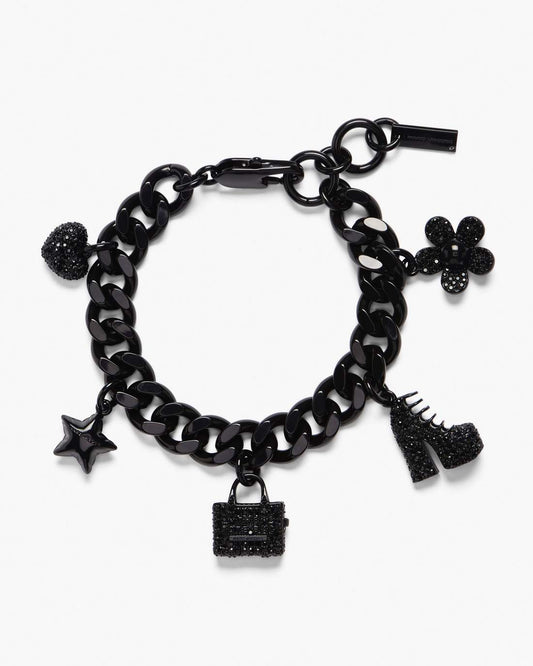 The Pave Mini Icon Charm Bracelet Black/Black Crystal Marc Jacobs / JEWELRY