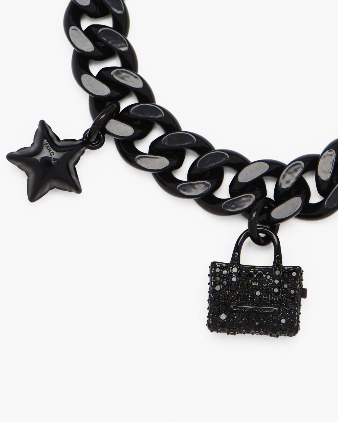 The Pave Mini Icon Charm Bracelet Black/Black Crystal Marc Jacobs / JEWELRY