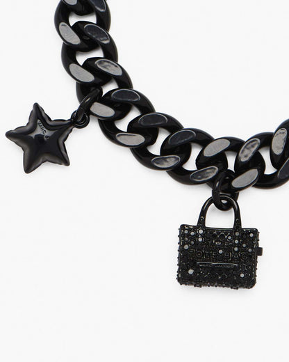 The Pave Mini Icon Charm Bracelet Black/Black Crystal Marc Jacobs / JEWELRY