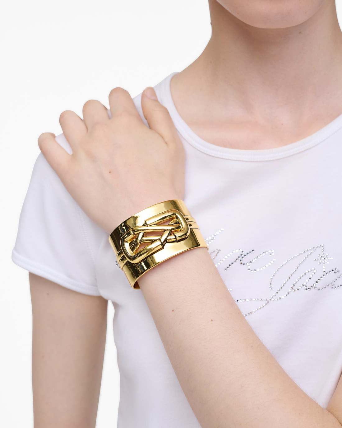 The Dual Statement Cuff Bracelet Gold Marc Jacobs / JEWELRY