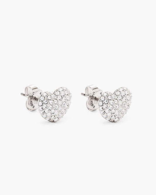 The Heart Pave Earrings Silver/Crystal Marc Jacobs / JEWELRY|NEW ARRIVALS