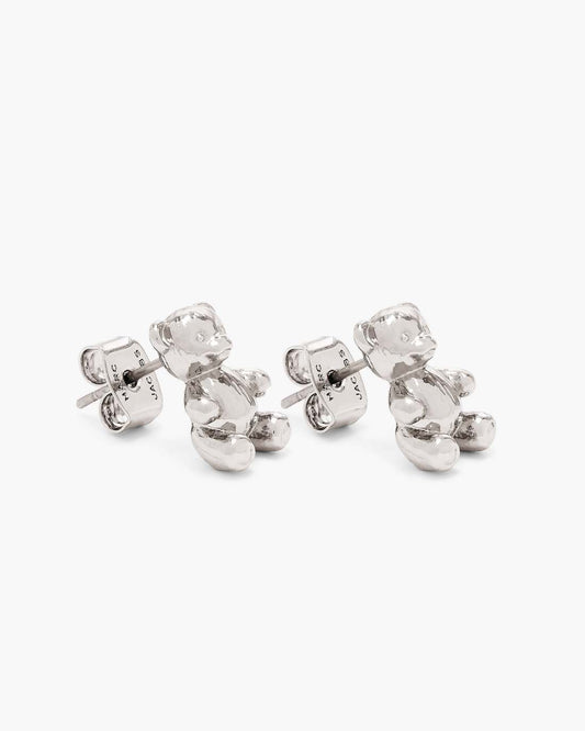 The Teddy Bear Stud Earrings Light Antique Silver Marc Jacobs / JEWELRY|NEW ARRIVALS