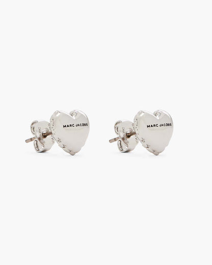 Marc Jacobs The Heart Balloon Stud Earrings Light Antique Silver