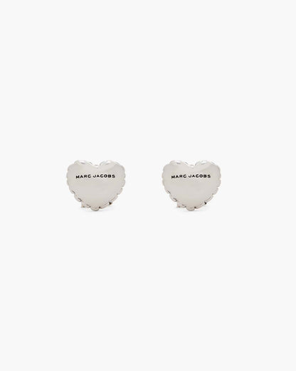Marc Jacobs The Heart Balloon Stud Earrings Light Antique Silver