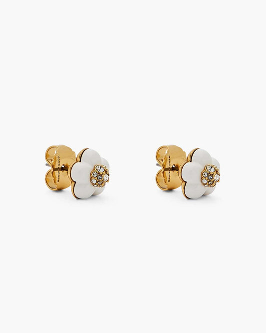 The Daisy Stud Earrings Gold/White Marc Jacobs / JEWELRY
