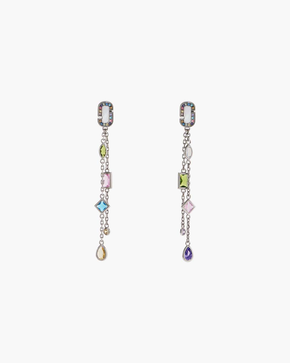 The J Marc Luxe Gem Linear Earrings Silver/Multi Marc Jacobs / JEWELRY