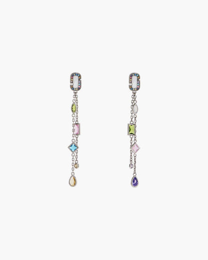 The J Marc Luxe Gem Linear Earrings Silver/Multi Marc Jacobs / JEWELRY