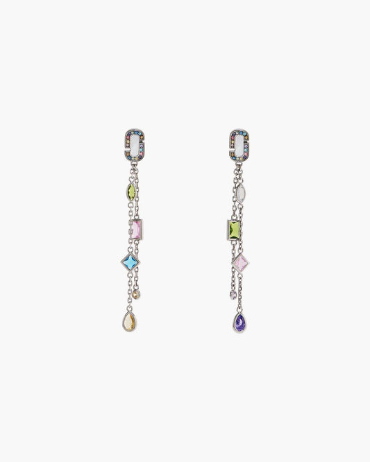 The J Marc Luxe Gem Linear Earrings Silver/Multi Marc Jacobs / JEWELRY