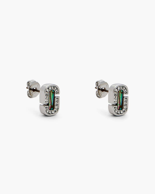 The J Marc Luxe Abalone Earrings Silver/Crystal Marc Jacobs / JEWELRY