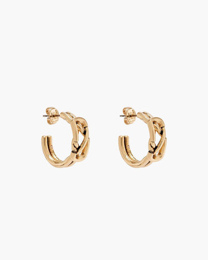 The Dual Hoop Earrings Gold Marc Jacobs / JEWELRY