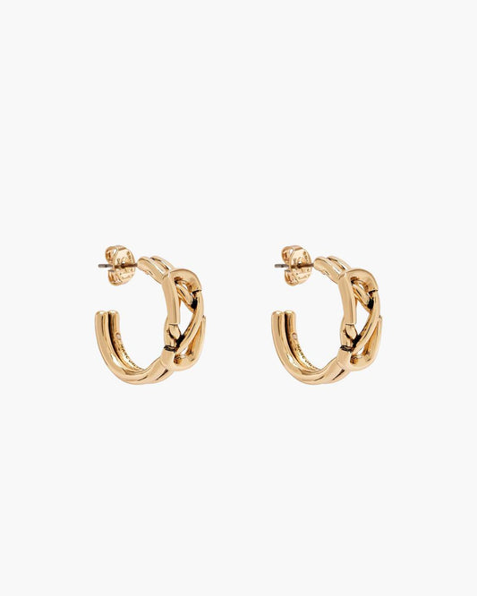 The Dual Hoop Earrings Gold Marc Jacobs / JEWELRY