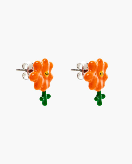 David Shrigley X Marc Jacobs Joy Flower Stud Earrings Silver/Orange Marc Jacobs / JEWELRY