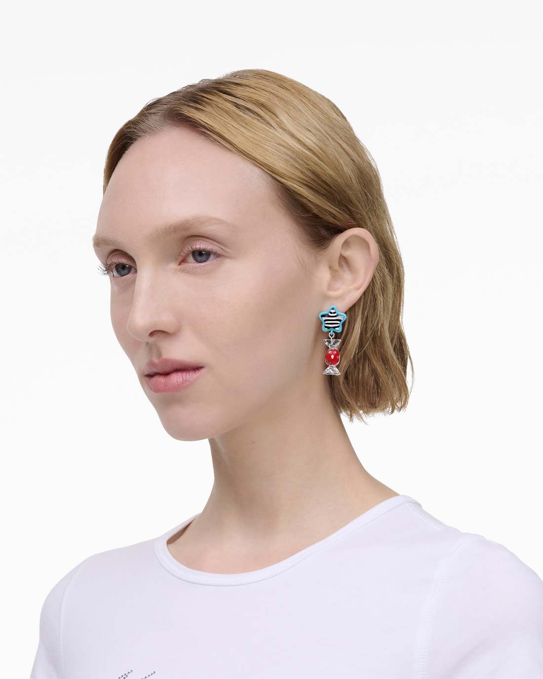 The Sticker Charm Earrings Silver Multi Marc Jacobs / JEWELRY