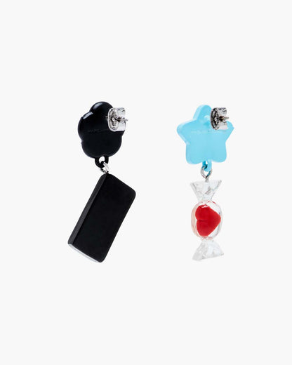 The Sticker Charm Earrings Silver Multi Marc Jacobs / JEWELRY