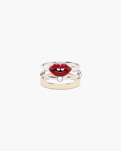 The Lips Ring Set Gold/Silver Marc Jacobs / JEWELRY|NEW ARRIVALS