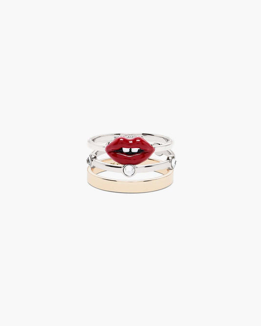 The Lips Ring Set Gold/Silver Marc Jacobs / JEWELRY|NEW ARRIVALS
