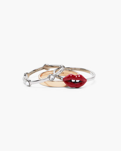The Lips Ring Set Gold/Silver Marc Jacobs / JEWELRY|NEW ARRIVALS