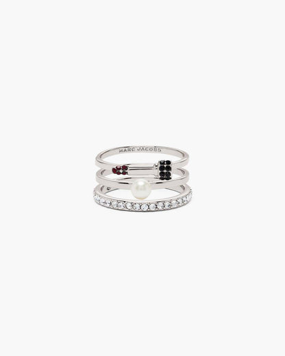 The Rouge Ring Set Silver/Multi Marc Jacobs / JEWELRY|NEW ARRIVALS
