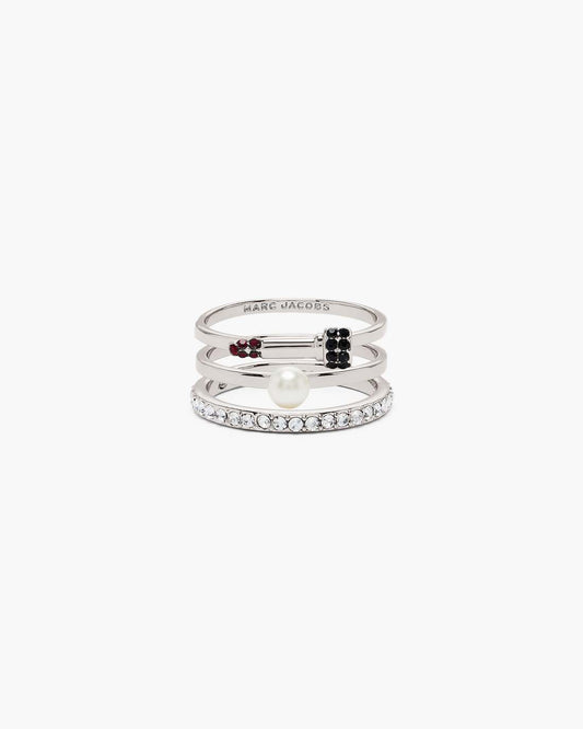 The Rouge Ring Set Silver/Multi Marc Jacobs / JEWELRY|NEW ARRIVALS