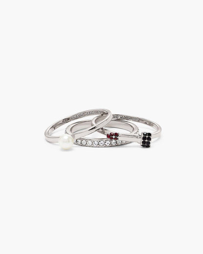 The Rouge Ring Set Silver/Multi Marc Jacobs / JEWELRY|NEW ARRIVALS