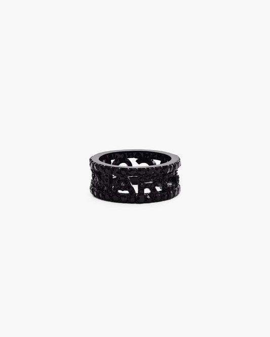 The Monogram Pave Ring Black/Black Crystal Marc Jacobs / JEWELRY
