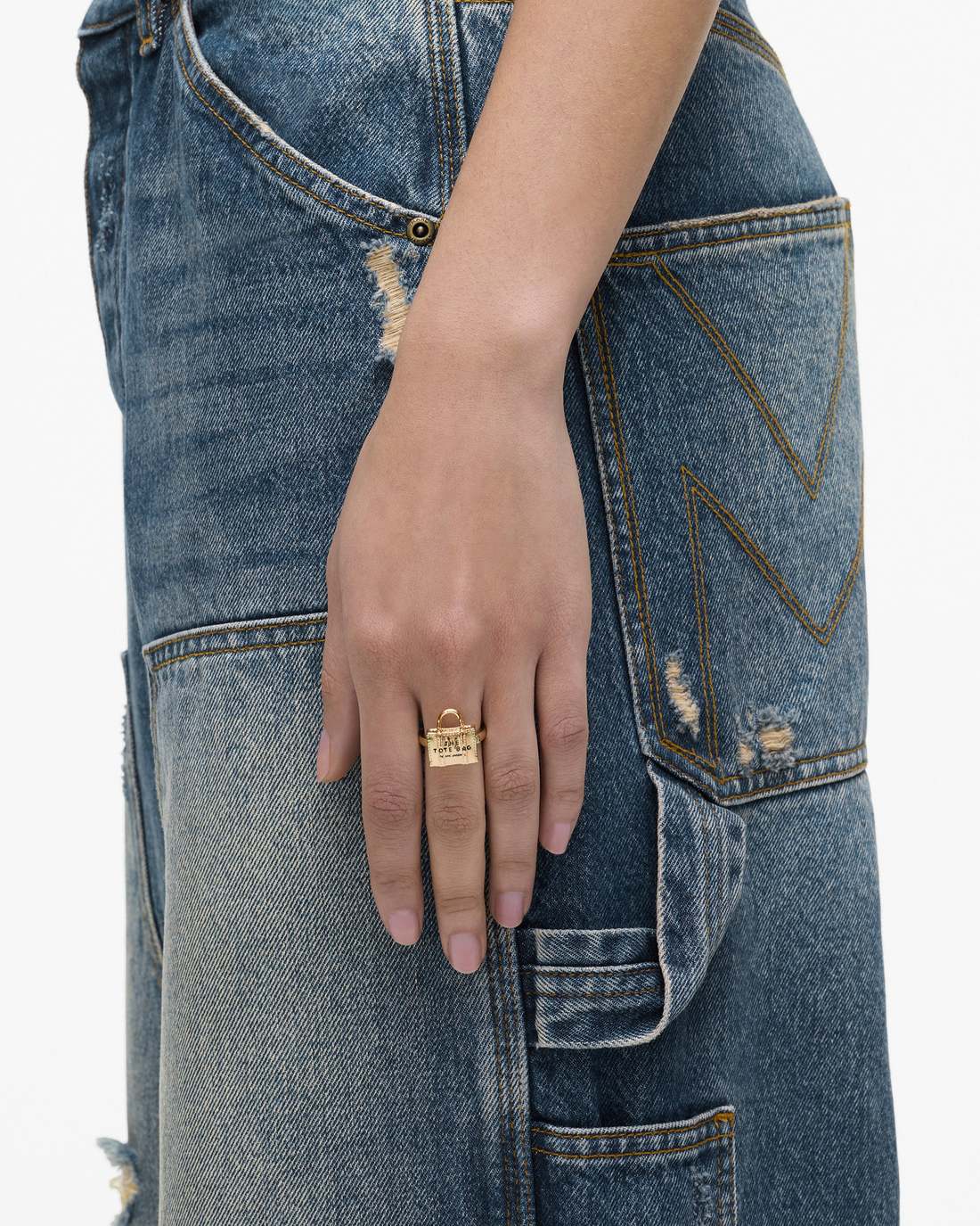 The Tote Bag Ring Light Antique Gold Marc Jacobs / JEWELRY