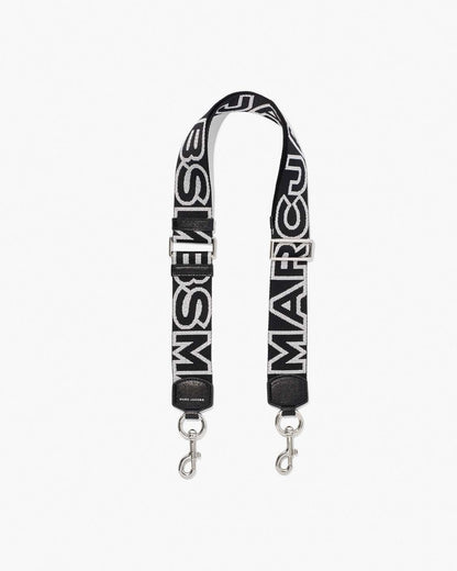 The Outline Logo Webbing Strap Black/Silver Marc Jacobs / ACCESSORIES