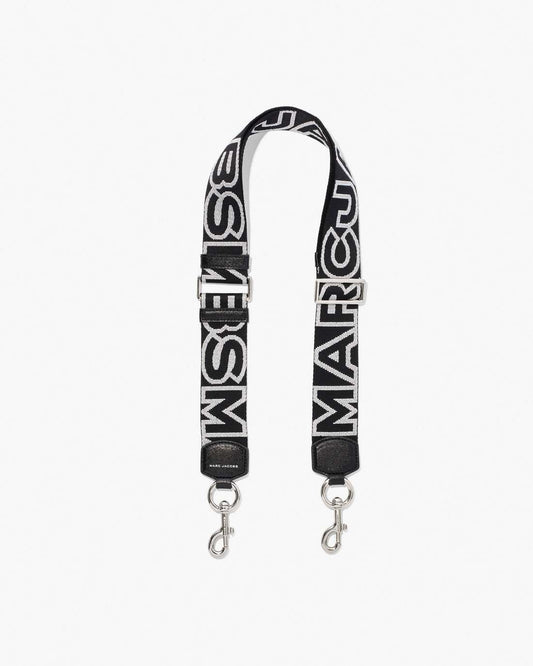 The Outline Logo Webbing Strap Black/Silver Marc Jacobs / ACCESSORIES