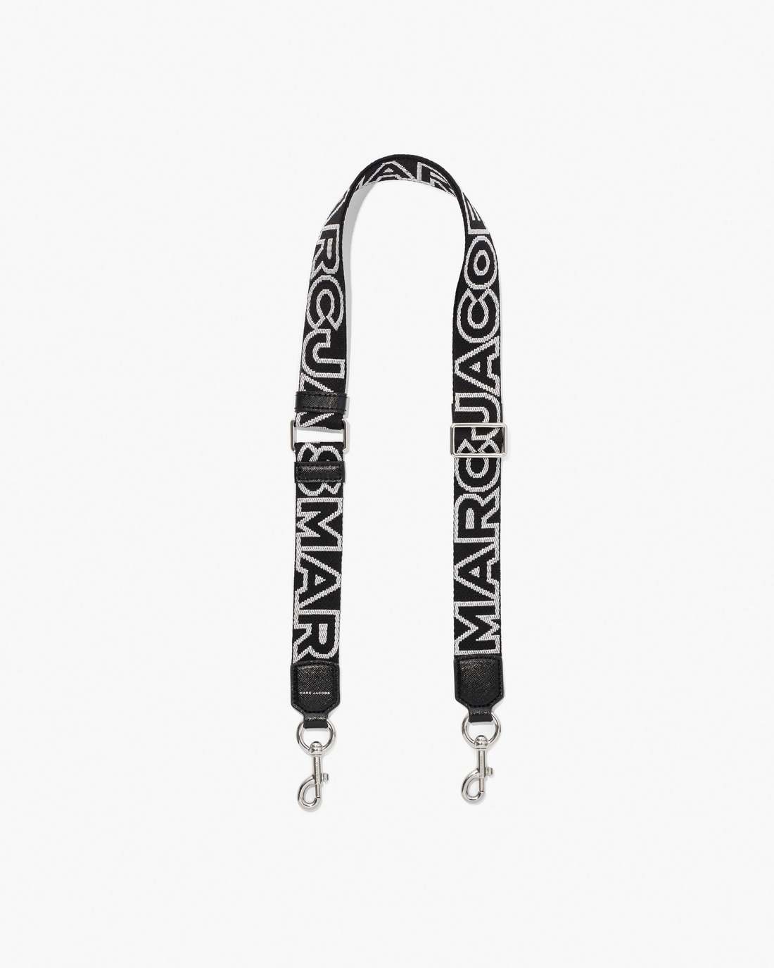 The Thin Outline Logo Webbing Strap Black/Silver Marc Jacobs / ACCESSORIES