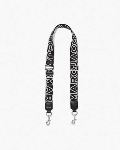 The Thin Outline Logo Webbing Strap Black/Silver Marc Jacobs / ACCESSORIES