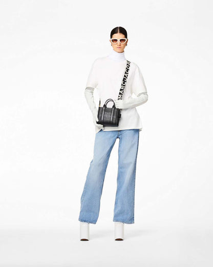 The Thin Logo Webbing Strap Black/White Marc Jacobs / ACCESSORIES