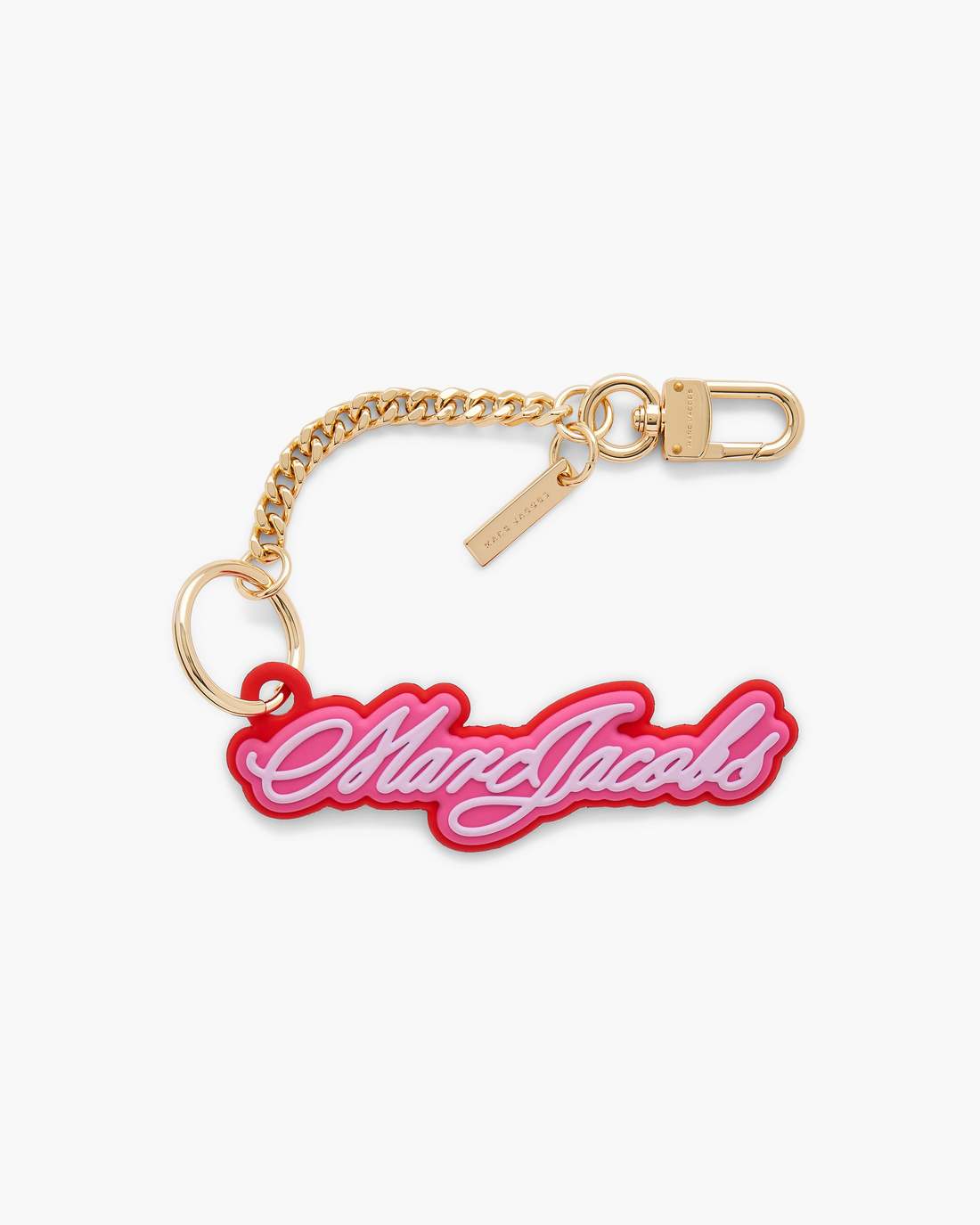 The Cursive Logo Bag Charm Bow Pink Multi Marc Jacobs / ACCESSORIES