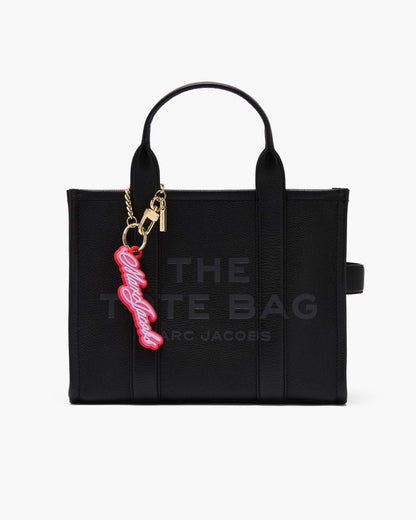 The Cursive Logo Bag Charm Bow Pink Multi Marc Jacobs / ACCESSORIES